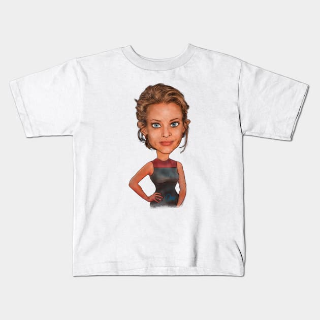 AJ COOK Kids T-Shirt by Henry Drae